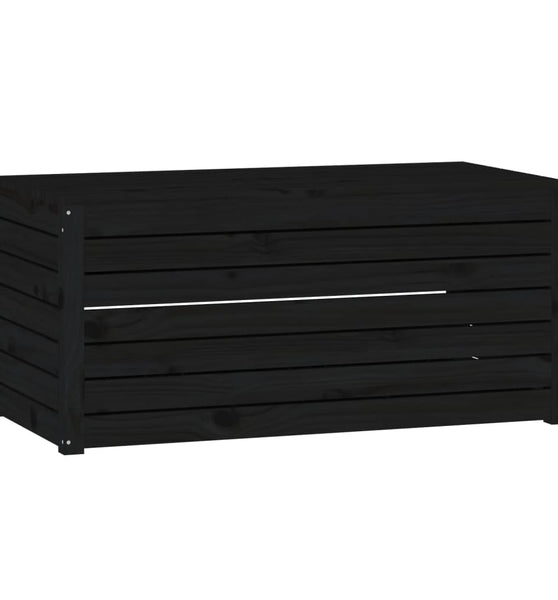 Gartenbox Schwarz 101x50,5x46,5 cm Massivholz Kiefer