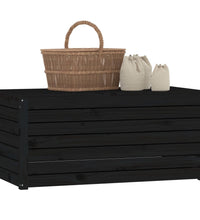 Gartenbox Schwarz 101x50,5x46,5 cm Massivholz Kiefer