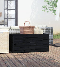 Gartenbox Schwarz 101x50,5x46,5 cm Massivholz Kiefer