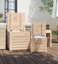 3-tlg. Gartenbox-Set Massivholz Kiefer