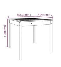 Gartentisch Grau 82,5x82,5x76 cm Massivholz Kiefer