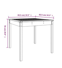 Gartentisch Honigbraun 82,5x82,5x76 cm Massivholz Kiefer