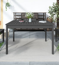 Gartentisch Grau 121x82,5x76 cm Massivholz Kiefer