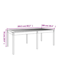 Gartentisch Honigbraun 203,5x100x76 cm Massivholz Kiefer