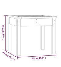 Gartenbank Grau 50x44x45 cm Massivholz Kiefer