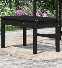 Gartenbank Schwarz 80x44x45 cm Massivholz Kiefer