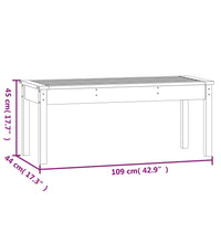 Gartenbank 109x44x45 cm Massivholz Douglasie