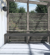 Gartenbank 2-Sitzer Grau 203,5x44x45 cm Massivholz Kiefer