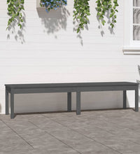 Gartenbank 2-Sitzer Grau 203,5x44x45 cm Massivholz Kiefer