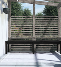 Gartenbank 2-Sitzer Schwarz 203,5x44x45 cm Massivholz Kiefer