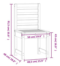 Gartenstühle 2 Stk. 50x48x91,5 cm Massivholz Douglasie