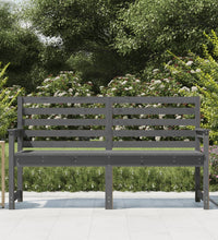 Gartenbank Grau 159,5x48x91,5 cm Massivholz Kiefer