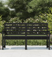 Gartenbank Schwarz 159,5x48x91,5 cm Massivholz Kiefer