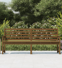 Gartenbank Honigbraun 203,5x48x91,5 cm Massivholz Kiefer