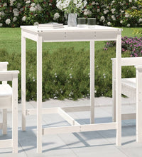 Gartentisch Weiß 82,5x82,5x110 cm Massivholz Kiefer