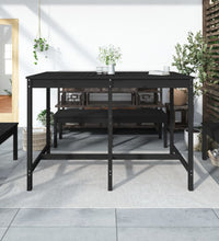 Gartentisch Schwarz 159,5x82,5x110 cm Massivholz Kiefer