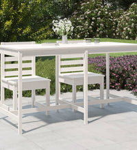 Gartentisch Weiß 203,5x90x110 cm Massivholz Kiefer