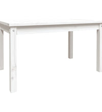 Gartentisch Weiß 82,5x50,5x45 cm Massivholz Kiefer