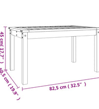 Gartentisch Grau 82,5x50,5x45 cm Massivholz Kiefer