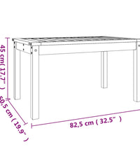 Gartentisch 82,5x50,5x45 cm Massivholz Douglasie