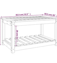 Gartentisch Grau 82,5x50,5x45 cm Massivholz Kiefer