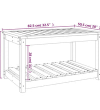 Gartentisch 82,5x50,5x45 cm Massivholz Douglasie