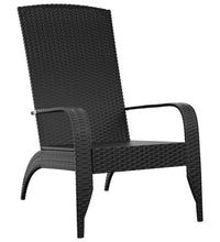 Adirondack-Gartenstuhl Schwarz Poly Rattan