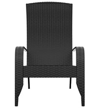 Adirondack-Gartenstuhl Schwarz Poly Rattan