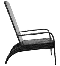 Adirondack-Gartenstuhl Schwarz Poly Rattan