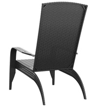 Adirondack-Gartenstuhl Schwarz Poly Rattan