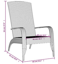 Adirondack-Gartenstuhl Schwarz Poly Rattan