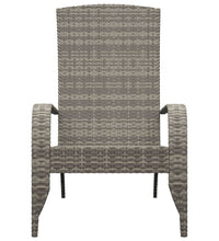 Adirondack-Gartenstuhl Grau Poly Rattan