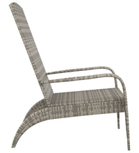 Adirondack-Gartenstuhl Grau Poly Rattan