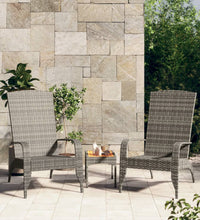 Adirondack-Gartenstuhl Grau Poly Rattan