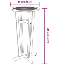 Garten-Bartisch Ø60x105 cm Massivholz Akazie