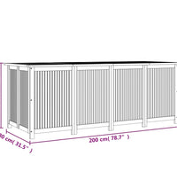 Gartenbox 200x80x75 cm Massivholz Akazie