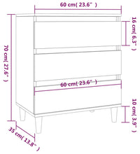 Sideboard Schwarz 60x35x70 cm Holzwerkstoff