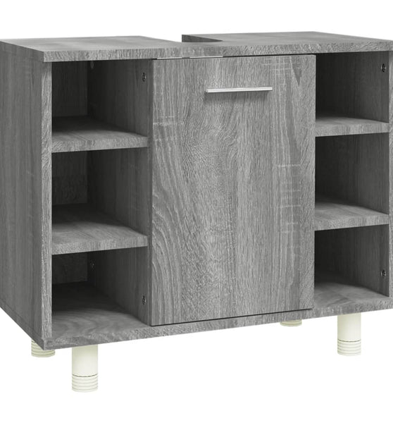 Badschrank Grau Sonoma 60x32x53,5 cm Holzwerkstoff