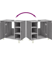 Badschrank Grau Sonoma 60x32x53,5 cm Holzwerkstoff