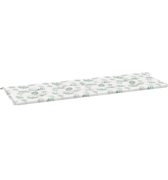 Gartenbank-Auflage Blattmuster 150x50x3 cm Oxford-Gewebe