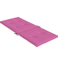 Gartenstuhlauflagen für Hochlehner 2 Stk. Rosa 120x50x3cm Stoff