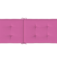 Gartenstuhlauflagen für Hochlehner 2 Stk. Rosa 120x50x3cm Stoff