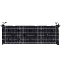 Gartenbank-Auflage Schwarz Karomuster 150x50x7 cm Oxford-Gewebe