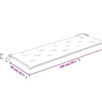 Gartenbank-Auflage Mehrfarbig 150x50x7 cm Oxford-Gewebe