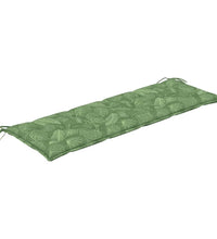 Gartenbank-Auflage Blattmuster 150x50x7 cm Oxford-Gewebe