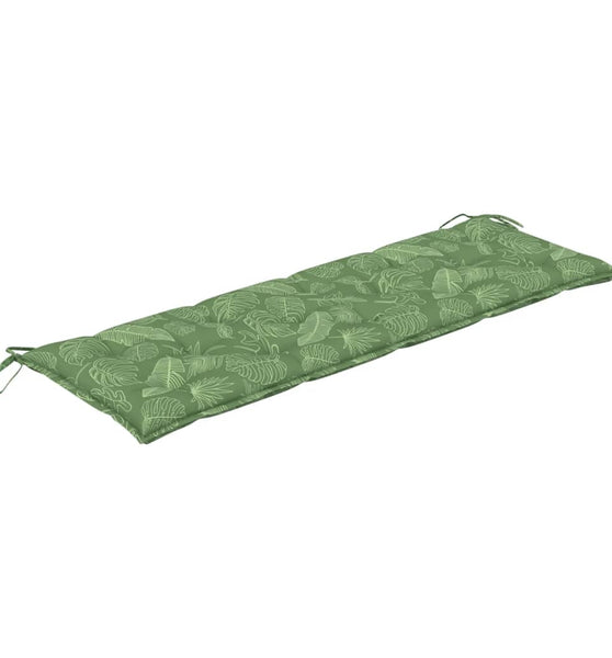 Gartenbank-Auflage Blattmuster 150x50x7 cm Oxford-Gewebe