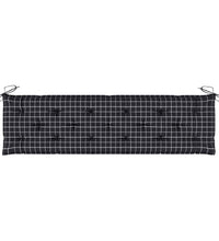 Gartenbank-Auflage Schwarz Karomuster 180x50x7 cm Oxford-Gewebe