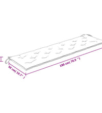 Gartenbank-Auflage Mehrfarbig 180x50x7 cm Oxford-Gewebe