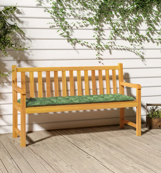 Gartenbank-Auflage Blattmuster 180x50x7 cm Oxford-Gewebe