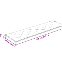 Gartenbank-Auflage Türkis 180x50x7 cm Oxford-Gewebe